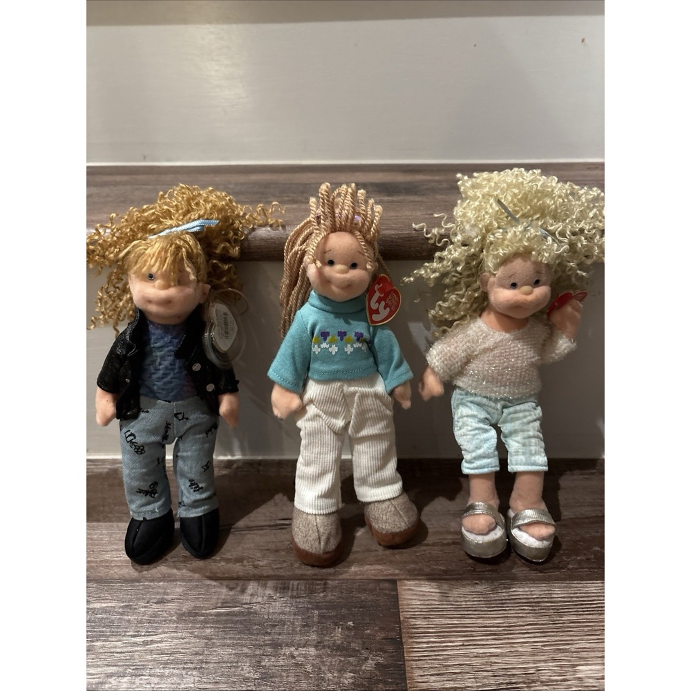 2002 TY TEENIE BEANIE BOPPERS (Lot Of 3) 8.5 inch Poseable Doll w/ Tags